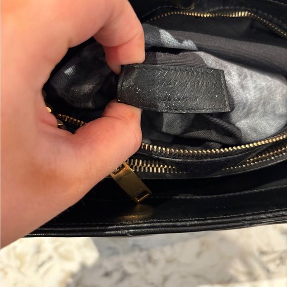 Yves Saint Laurent Black Quilted Leather Bag Medium Lou Lou - Picture 7 of 16